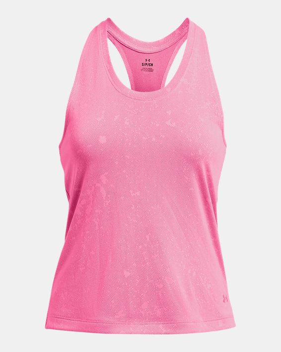 UA Launch Splatter Laufunterhemd für Damen, Pink, pdpMainDesktop image number 2